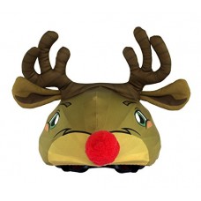 Rudolph Reindeer Santa Christmas Helmet Cover for Snowboard Cycling - B077SQH7C4